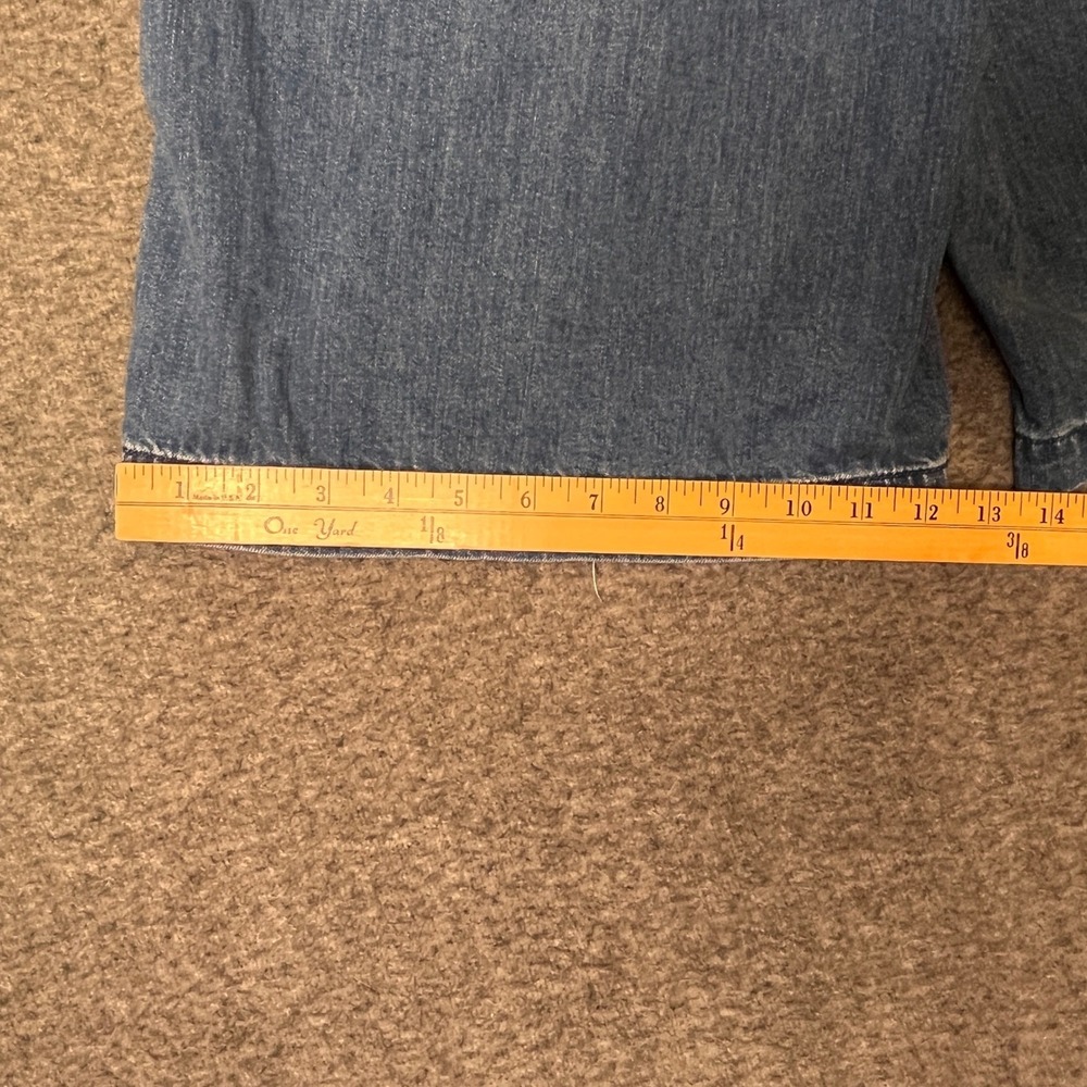 Lands End Pleated Bermuda Shorts Womens 6 Blue Denim High Rise 90s Mom Coastal - Picture 9 of 12